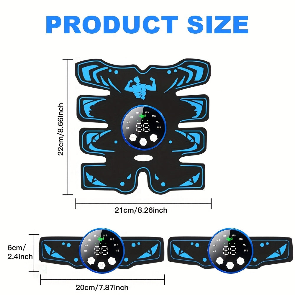 Комплект массажных поясов с USB-зарядкой, включающий 3 предмета. В комплект входят массажер, массажная наклейка для мышц и массажер для мышц. Оснащен 6 режимами и 18 уровнями интенсивности. Подходит для массажа всего тела дома.