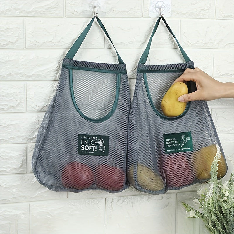 Mesh Storage Bags for Kitchen Organizing Hanging Mesh Bags for Vegetables and Fruits