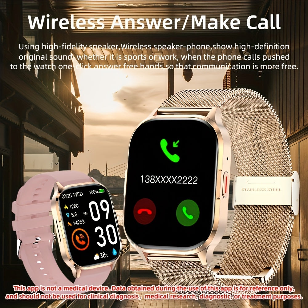 SENBONO Смарт-часы с 5,11 см полным сенсорным AMOLED экраном, беспроводными вызовами, трекером активности, монитором сна, шагомером, дистанцией, калориями, более 100 режимами упражнений для мужчин и женщин. Отличный подарок.