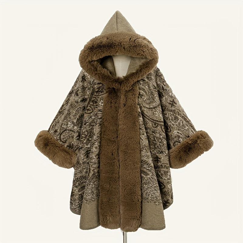 Winter Shawl Wrap Imitation Rabbit Fur Cashmere Lining 65x165cm Warm