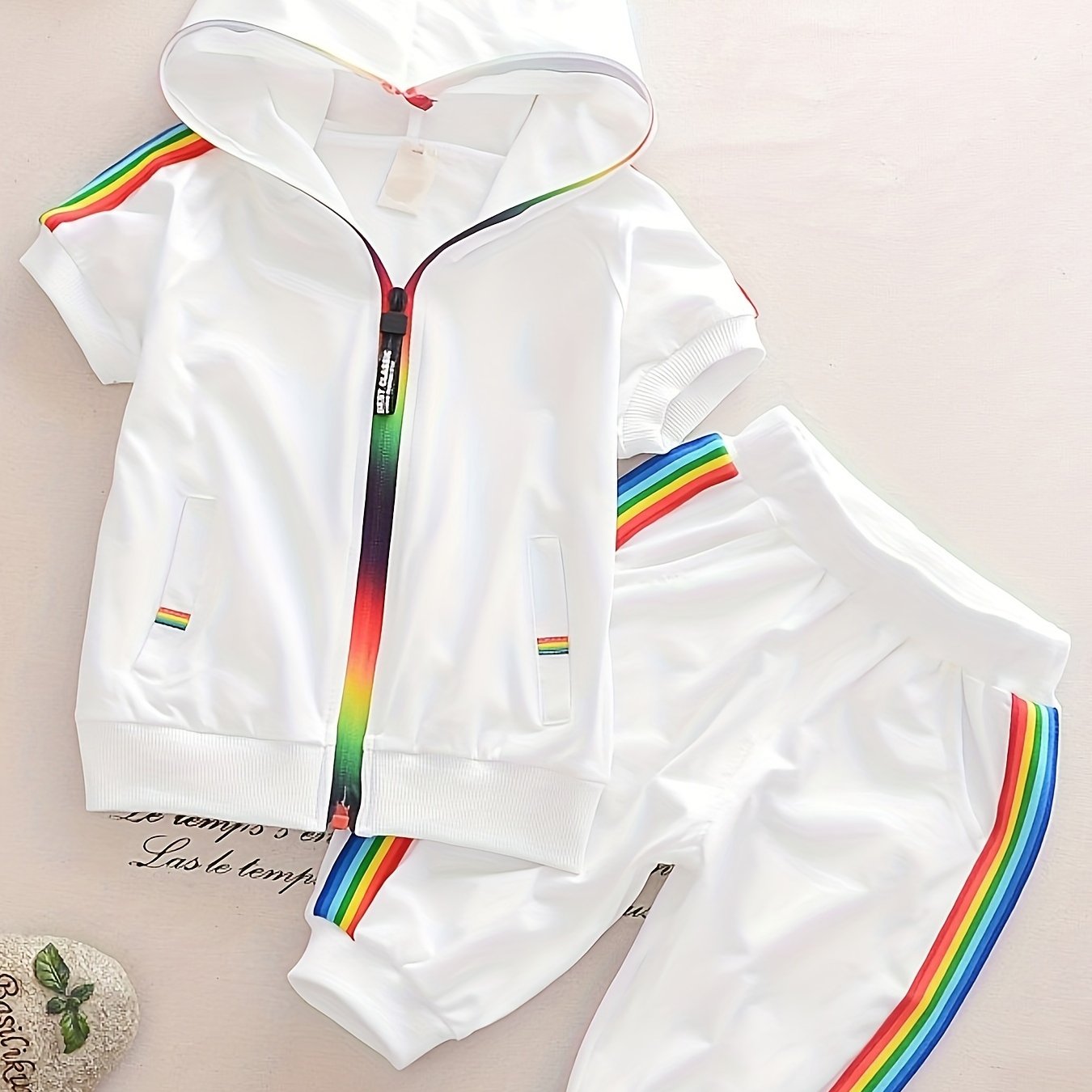 Boys Summer Shirt and Shorts Set Kids Casual Short Sleeve Solid Color Outdoor Activities