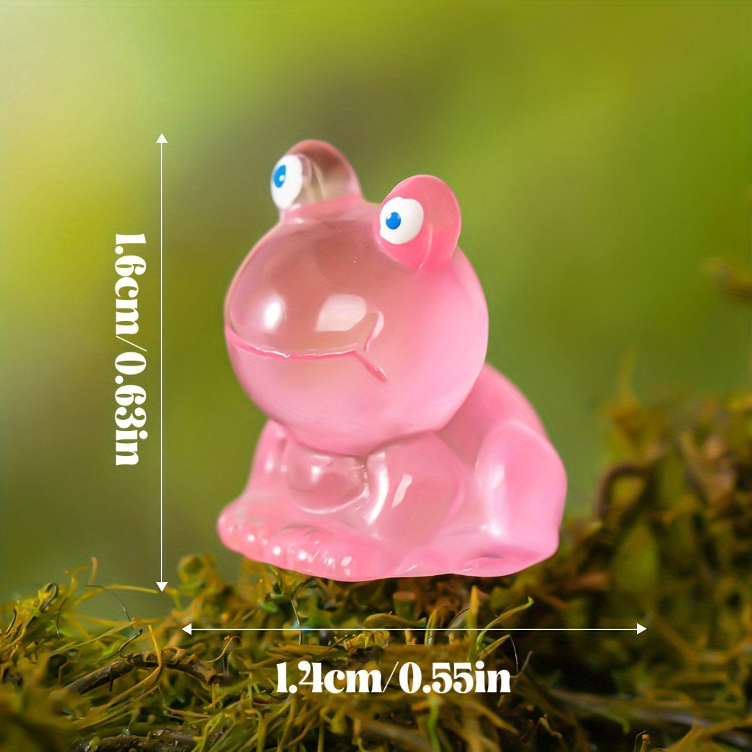 Unisex Resin Frog Shoe Charms for Clogs and Sandals, Glowing, Pack of 14
