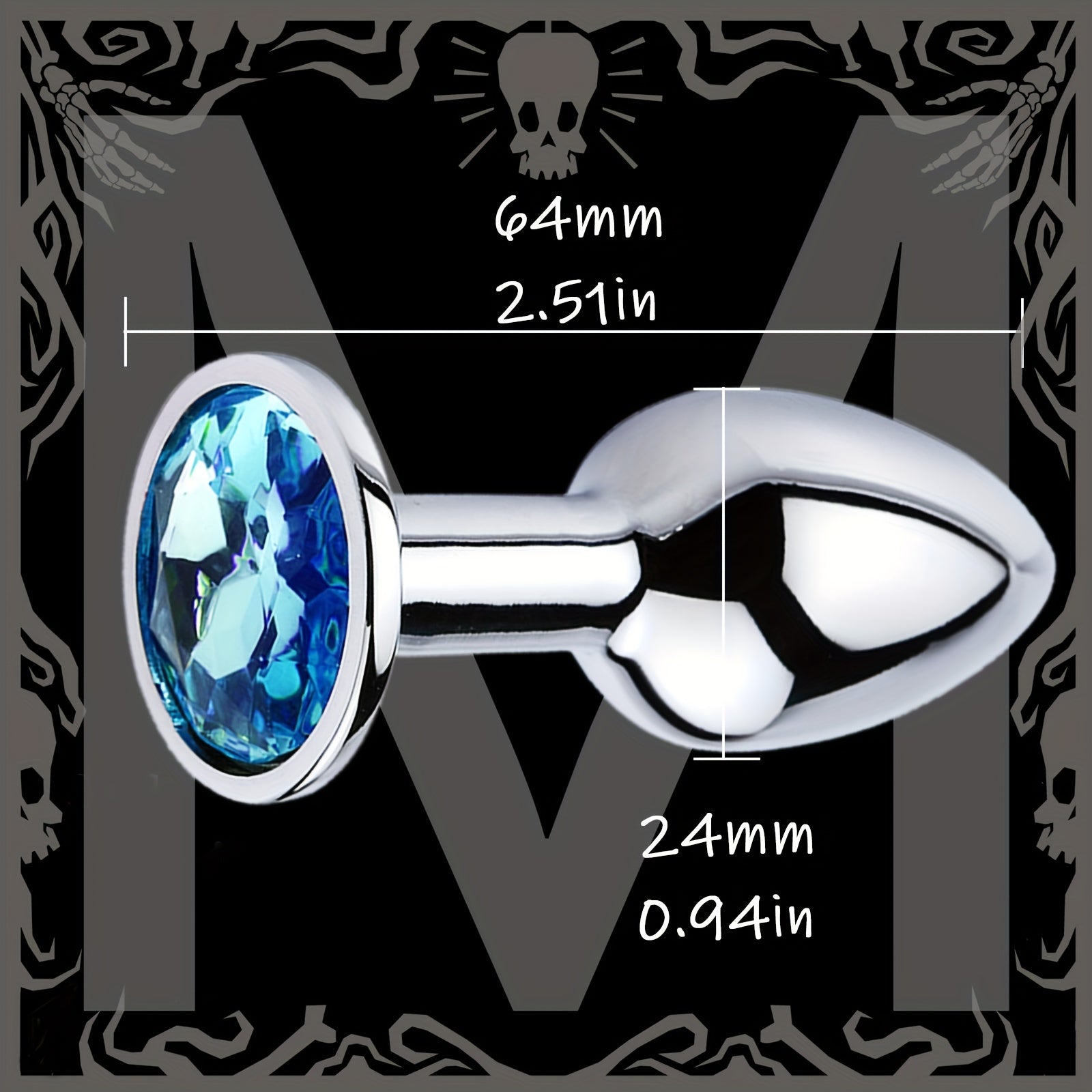 Adult Female Male Couple Stainless Steel Anal Plug with Rose Gem Beads
