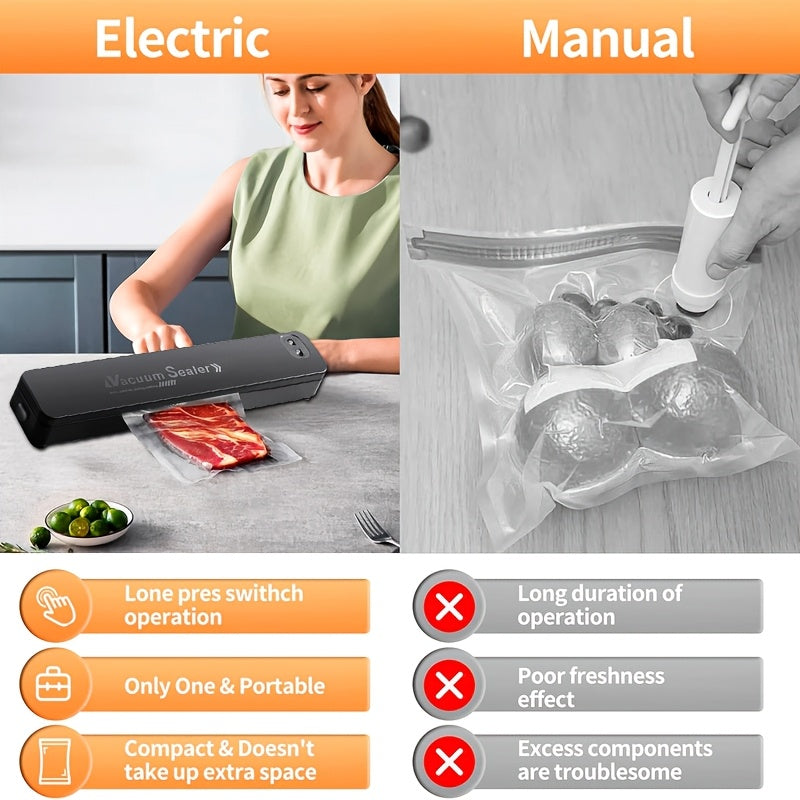 10-комплект машин для вакуумной упаковки продуктов с автоматической системой воздухоотвода, компактный дизайн для хранения сухих и влажных продуктов