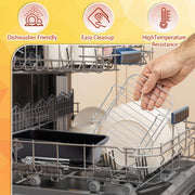 Juego de 2 rejillas de acero inoxidable para freidora de aire con brochetas y revestimientos de silicona para Ninja Air Fryer