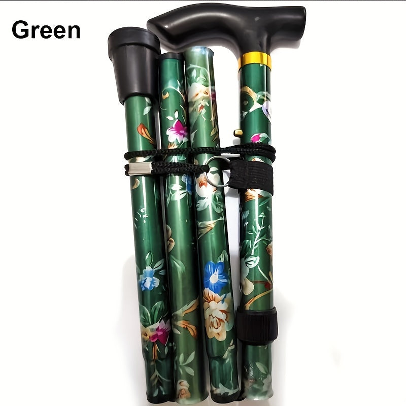 Unisex Aluminum Folding Crutches Adjustable Walkers with Anti-Slip Tips