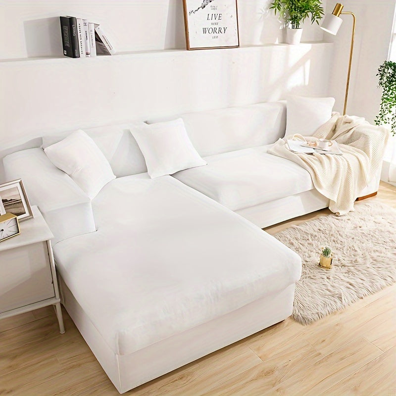 Современный чехол для дивана с нескользящей эластичной лентой, машинная стирка, изготовлен из 95% полиэстера и 5% спандекса. Совместим с различными размерами диванов, без печати, сшитое мастерство, вес ткани 100-120 г/м².