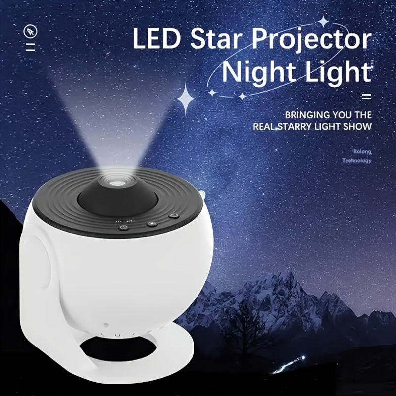 2024 Color Globe Star Projector Lamp with 13 Films for Bedroom Atmosphere Indoor LED Night Light