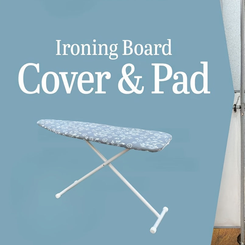 Ironing Board Cover with Thick Padding Non-Slip Elastic Edges Foldable and Heat-Resistant