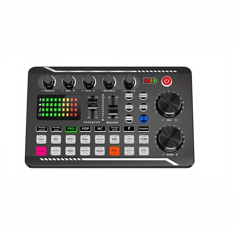 Live Sound Card Audio Interface with DJ Effects Vocoder Rechargeable Battery for Podcasting Streaming Gaming