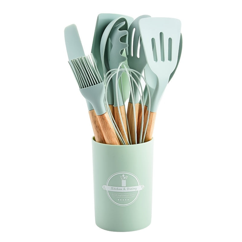 Silicone Kitchen Utensil Set Non-Stick Heat-Resistant Cooking Tools