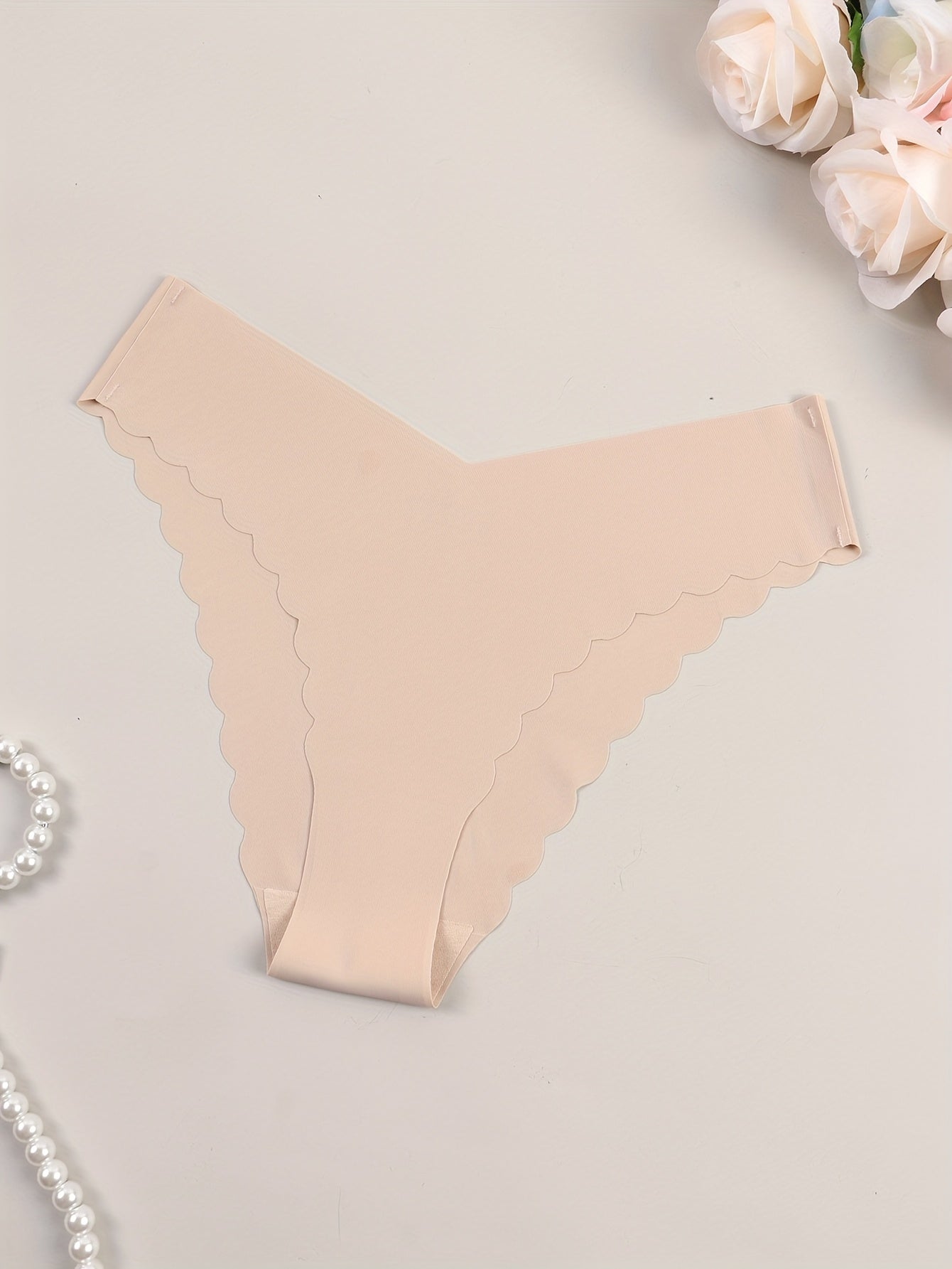 Women's Valentine’s Day Lingerie Triangle Panties with Letter Print and Wave Pattern