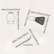 Juego de té Matcha japonés con batidor de bambú, vertedor de cerámica y cucharón