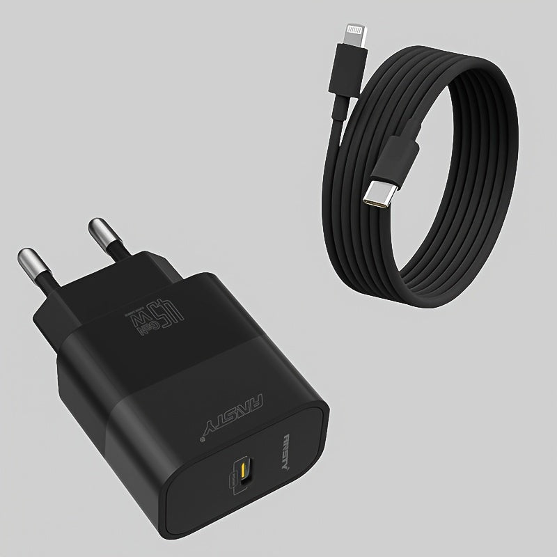 45W USB C Wall Charger with 91.44cm USB C to Lightning Cable Fast Charging for iPhone and iPad