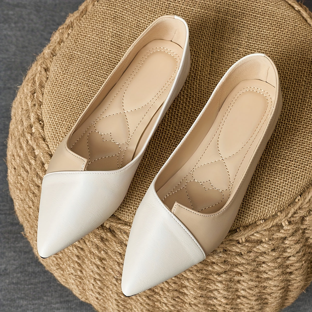 Women's Flat Shoes With Leopard Print Pointed Toe Rubber Sole Casual Office