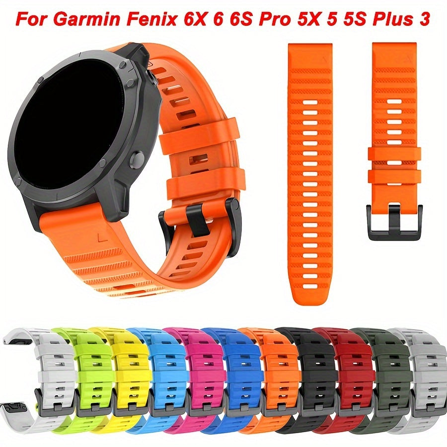 Сменные силиконовые ремешки для часов Garmin Fenix, совместимые с различными моделями.