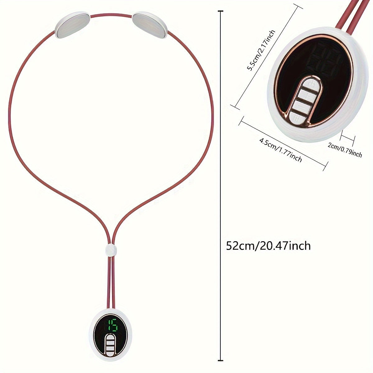 Portable Neck and Shoulder Massager with USB Charging, Adjustable Strap, Digital Display