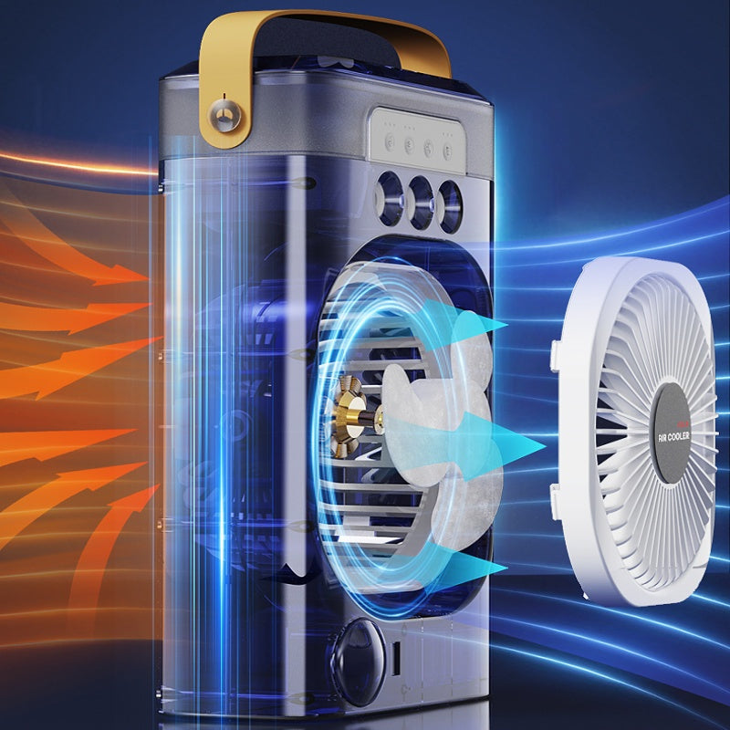 Portable Air Cooler with Large Water Tank and Night Light for Bedroom and Home Office