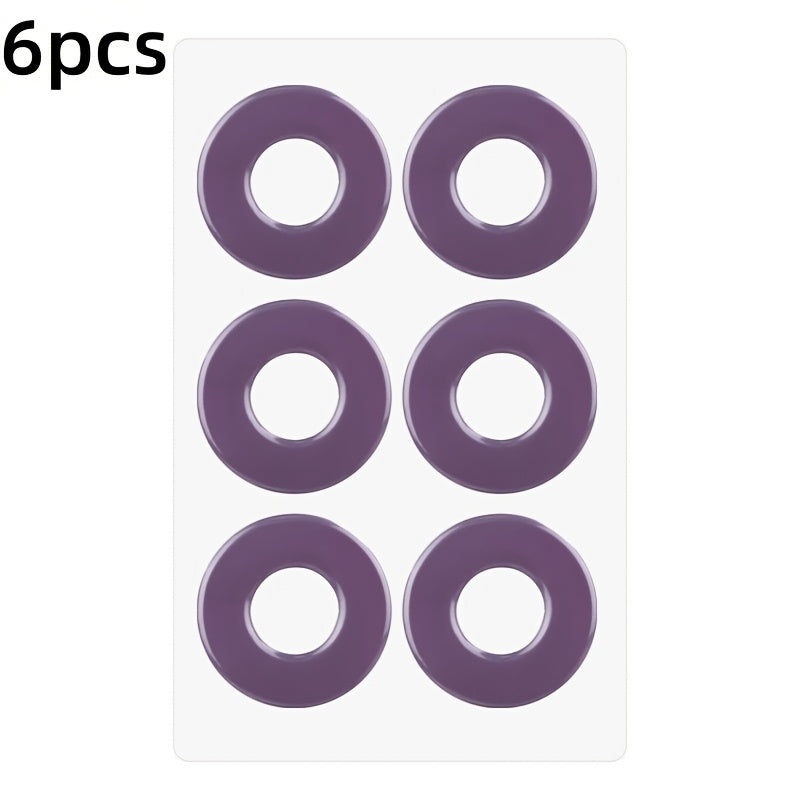 6 Pcs Unisex Reusable Gel Foot Pads Soft Cushions for Callus Blisters Purple