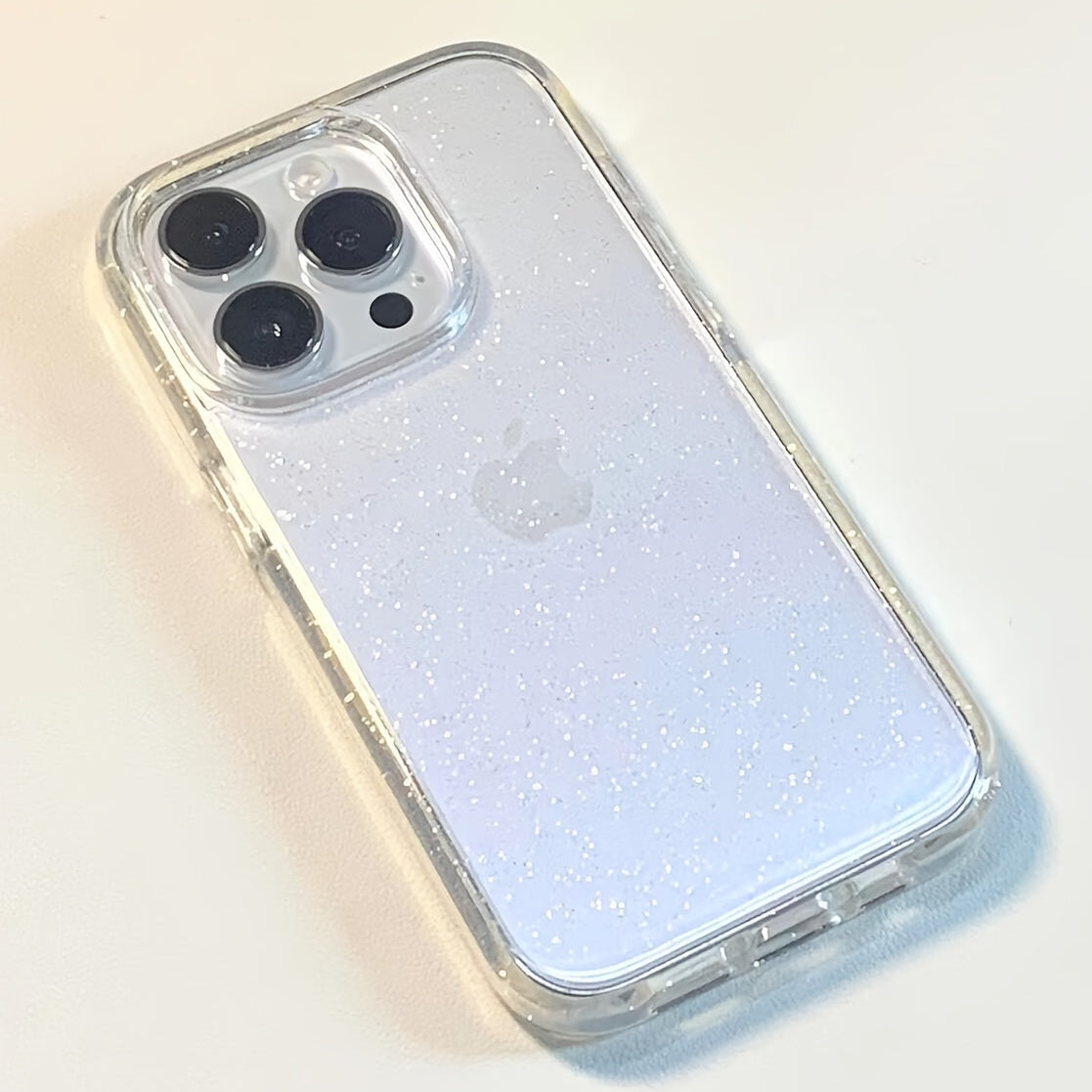 Clear Shockproof Sequin Phone Case for iPhone Models with Lens Protection