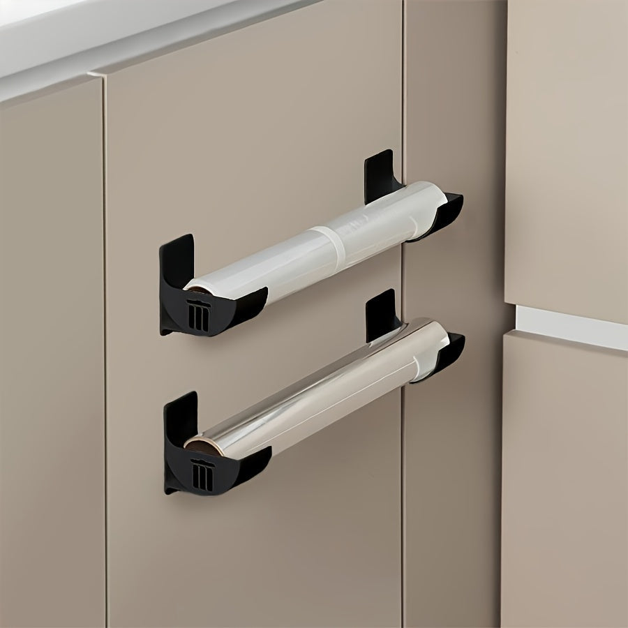 Two-Piece Plastic Kitchen Organizer for Plastic Wrap and Bag Storage
