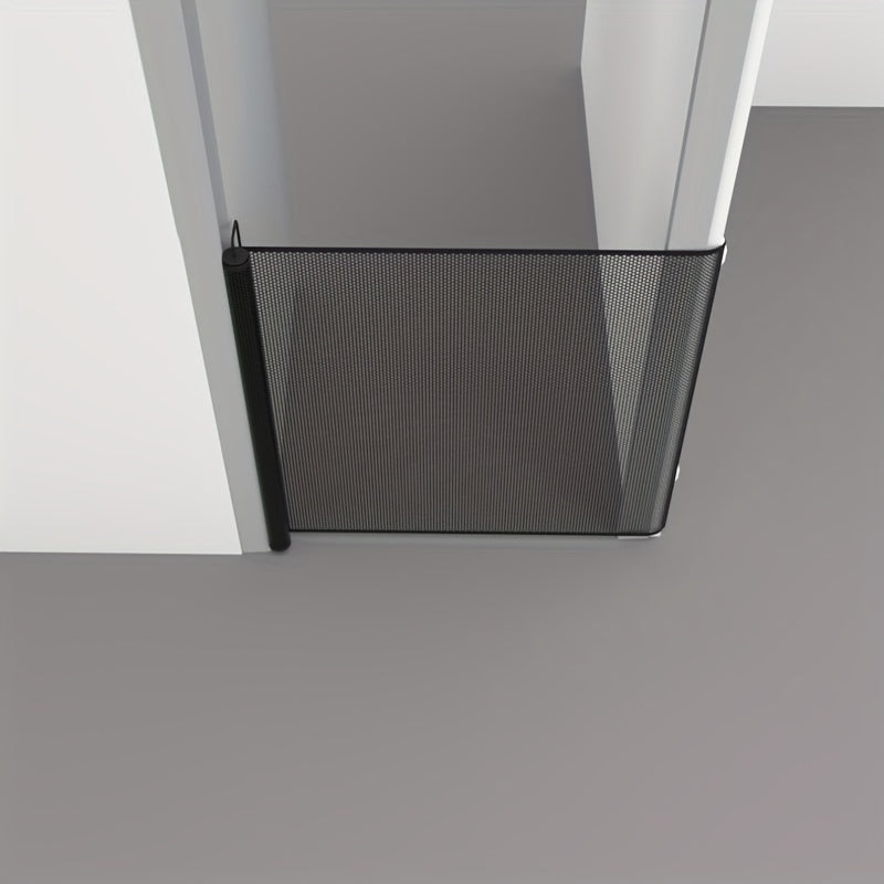 Black No-Drill Pet Gate for Indoor Stairs and Enclosures
