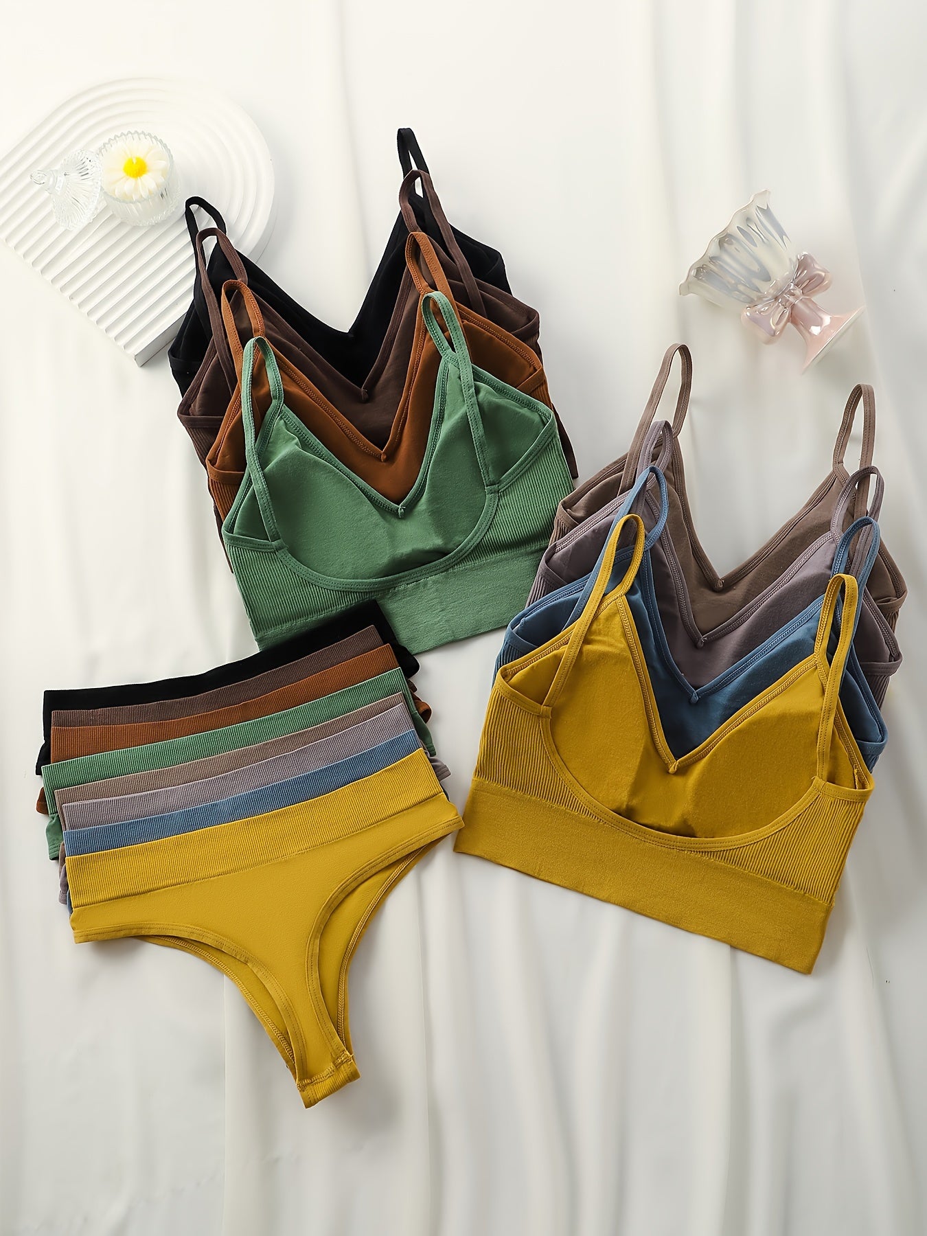 Women’s Seamless Lingerie Set 8-Piece Comfortable Soft Fabric