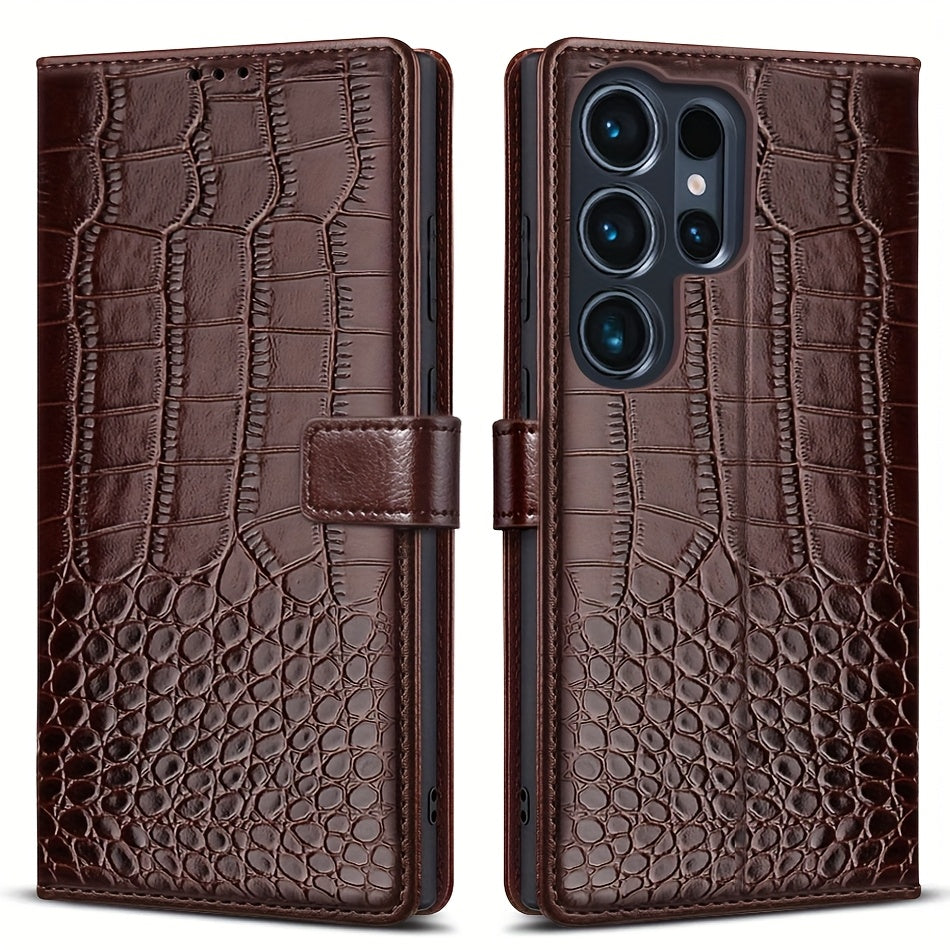 Faux Leather Wallet Case for Samsung Galaxy S25 Ultra Plus Shockproof Stand Card Holder