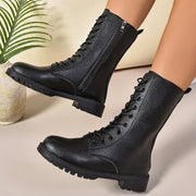 Women's Ankle Boots Casual Solid Color Slip-On Shoes