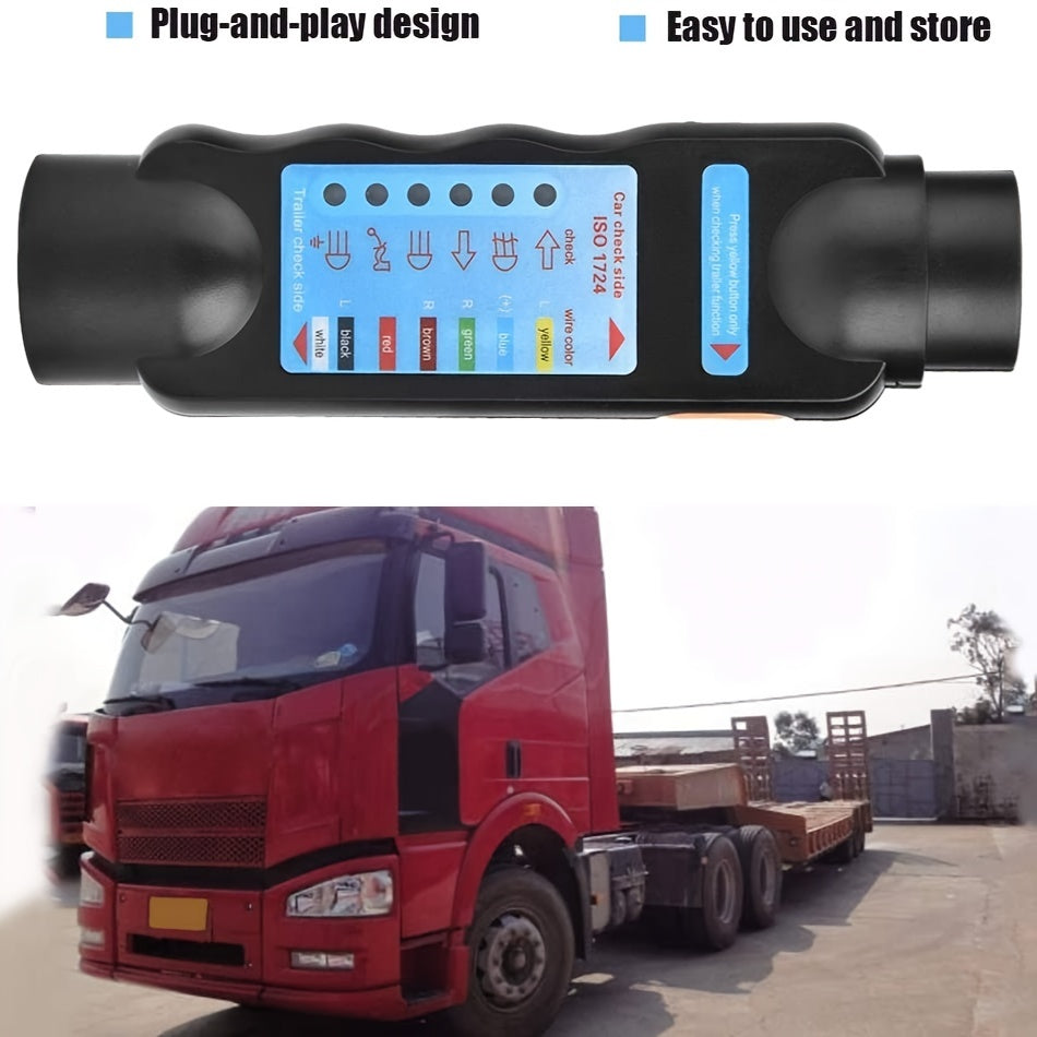 Probador de remolque enchufe 12V 7-pines adaptador de conector europeo ABS para autocaravanas
