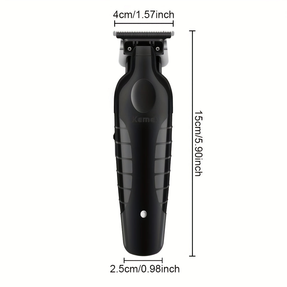 Kemei KM-2299 Professional Soch Qirqish Mashinalari, USB orqali zaryadlanadigan litiy batareyasi, Salon sifatida uslublash uchun moyli bosh o'yma qaychisi.