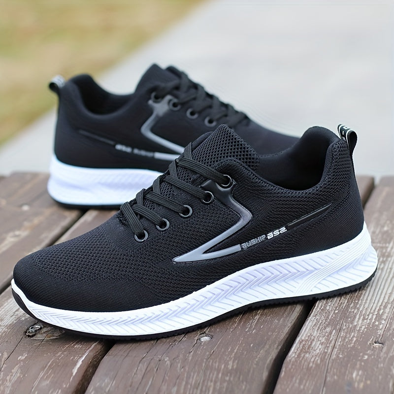 Unisex Breathable Mesh Sneakers with Non-Slip Rubber Soles for All Seasons