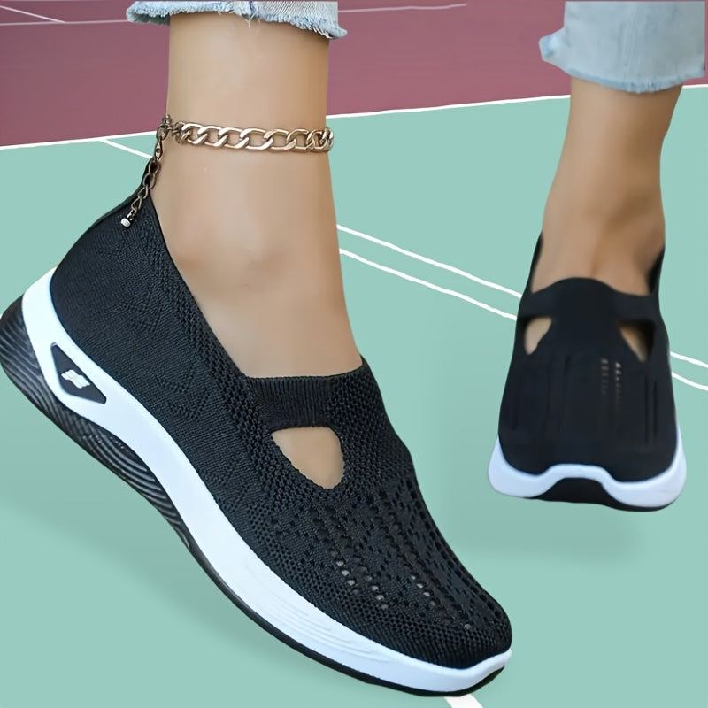 Ayollar uchun nafas oluvchi tarmoqli slip-on sport poyabzali, kundalik yurish uchun, turli ranglarda