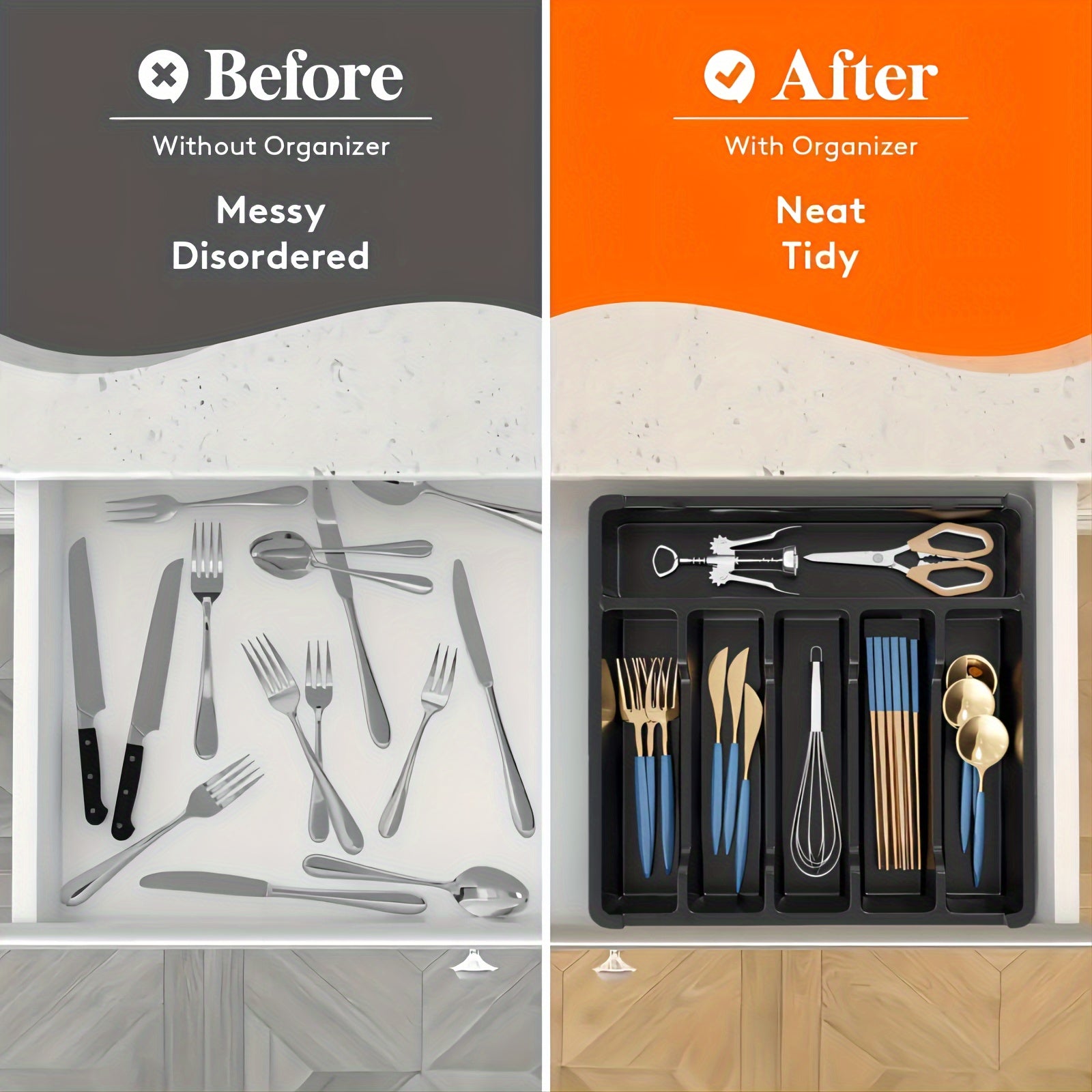 Пластиковая подставка-органайзер для плоской посуды с 6 отделениями для кухонных ящиков