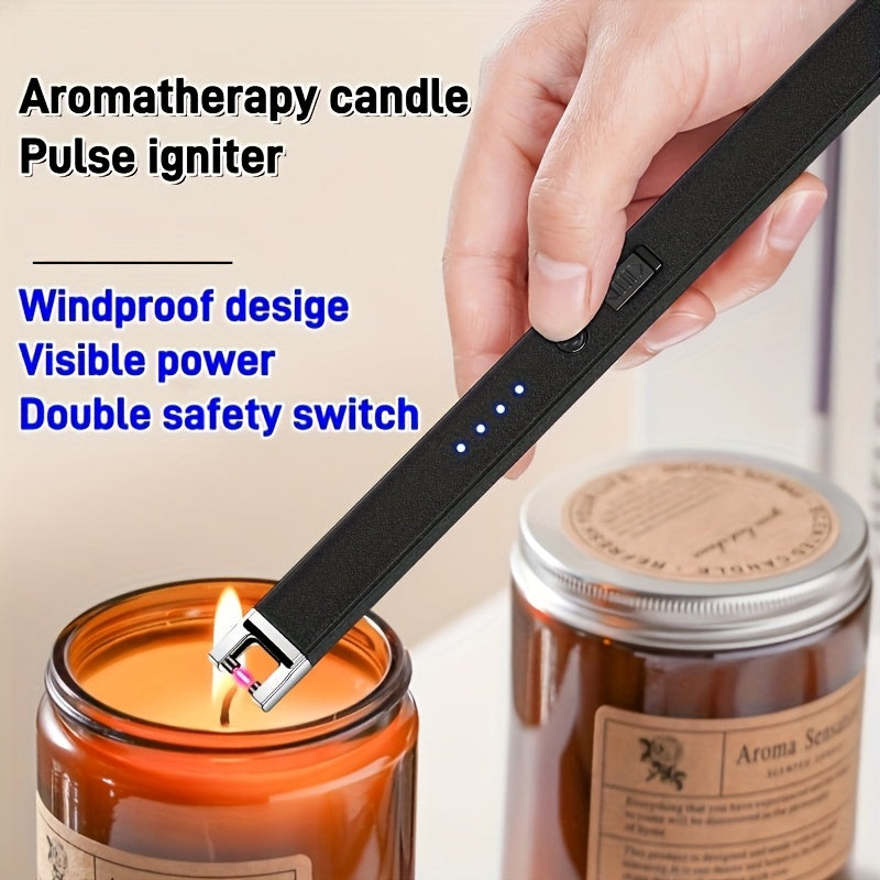 Rechargeable Windproof Electric Lighter for Candles and Gas Stoves