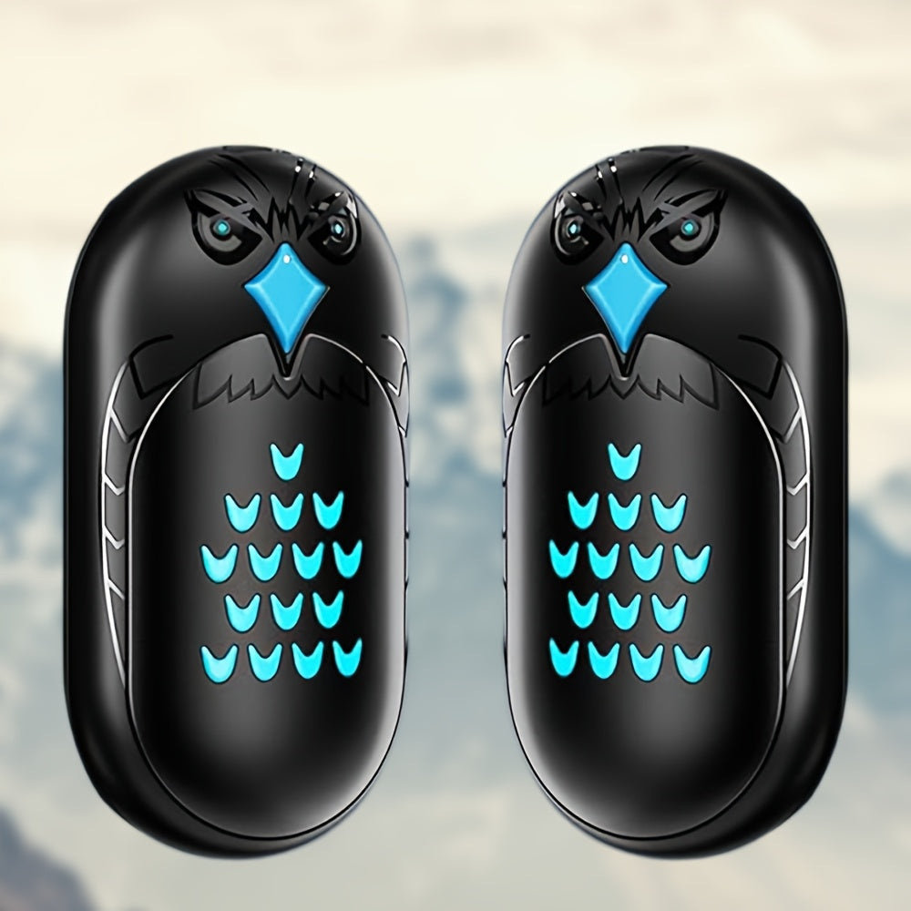2-Piece USB Rechargeable Hand Warmers Portable Pocket Heaters Quick Charge 6000mAh