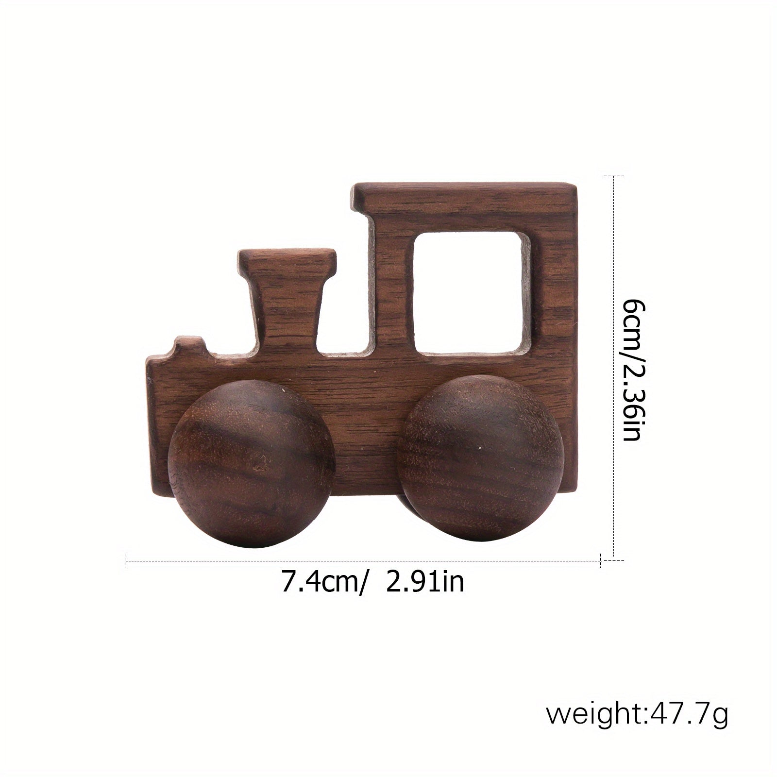 Children's Wooden Toy Car Made from Maple Mahogany and Black Walnut for Ages 3 and Up