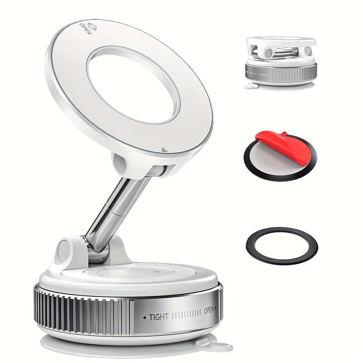 Magnit telefon o'rnatgichi, Zink alloy, vakuum suyuqligi, 360° aylantirish, avtomobil yoki hammom uchun