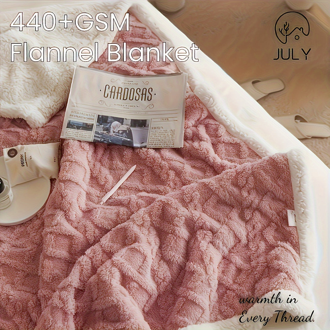 Reversible Sherpa Bed Blanket with Geometric Pattern for Autumn and Winter All-Season Sofa Throw Machine Washable