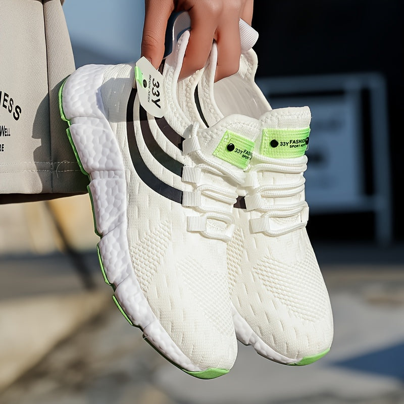 Ayollar uchun nafas oladigan knit platform sport poyafzallari, kundalik, bog‘lamli, sport kiyimlari, katta o‘lcham