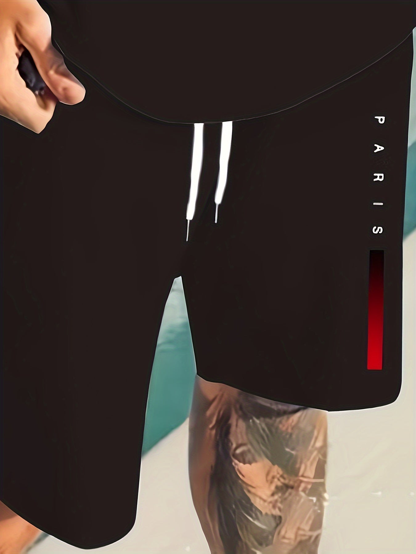 Plus Size Men's Sportswear Set with Graphic Print T-Shirt and Shorts for Summer Outdoor Activities