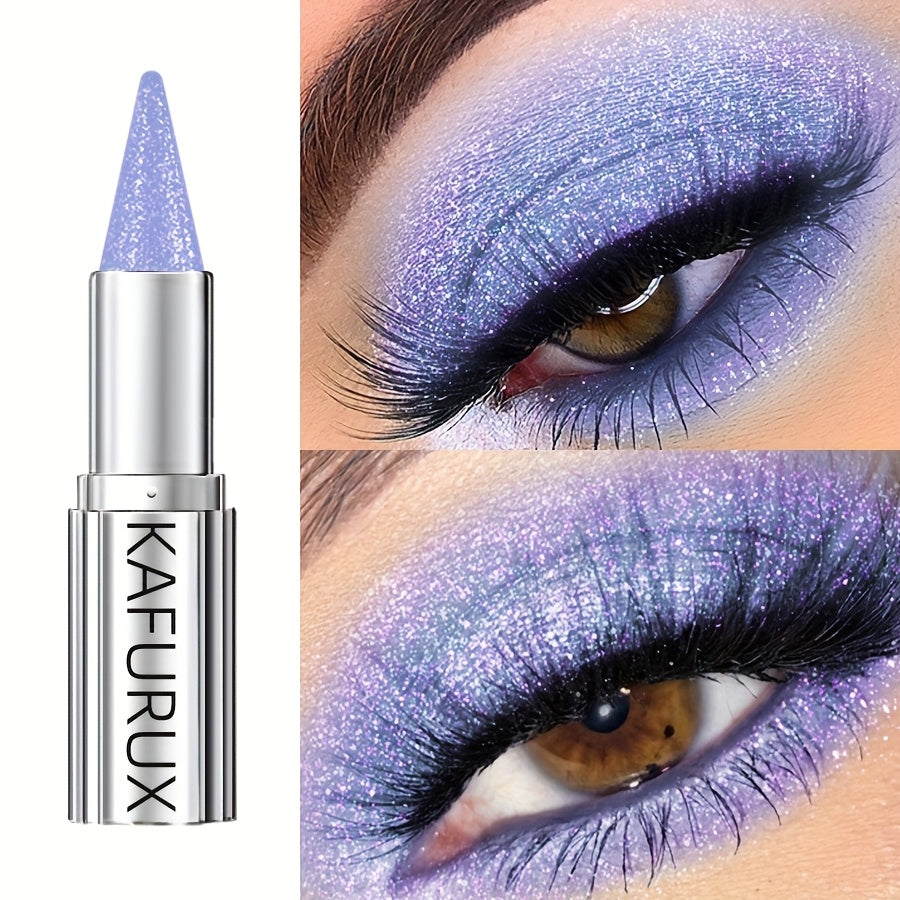 Lápiz de sombra de ojos con purpurina para mujer, a prueba de agua, rosa y púrpura, de un solo tono, con brillo