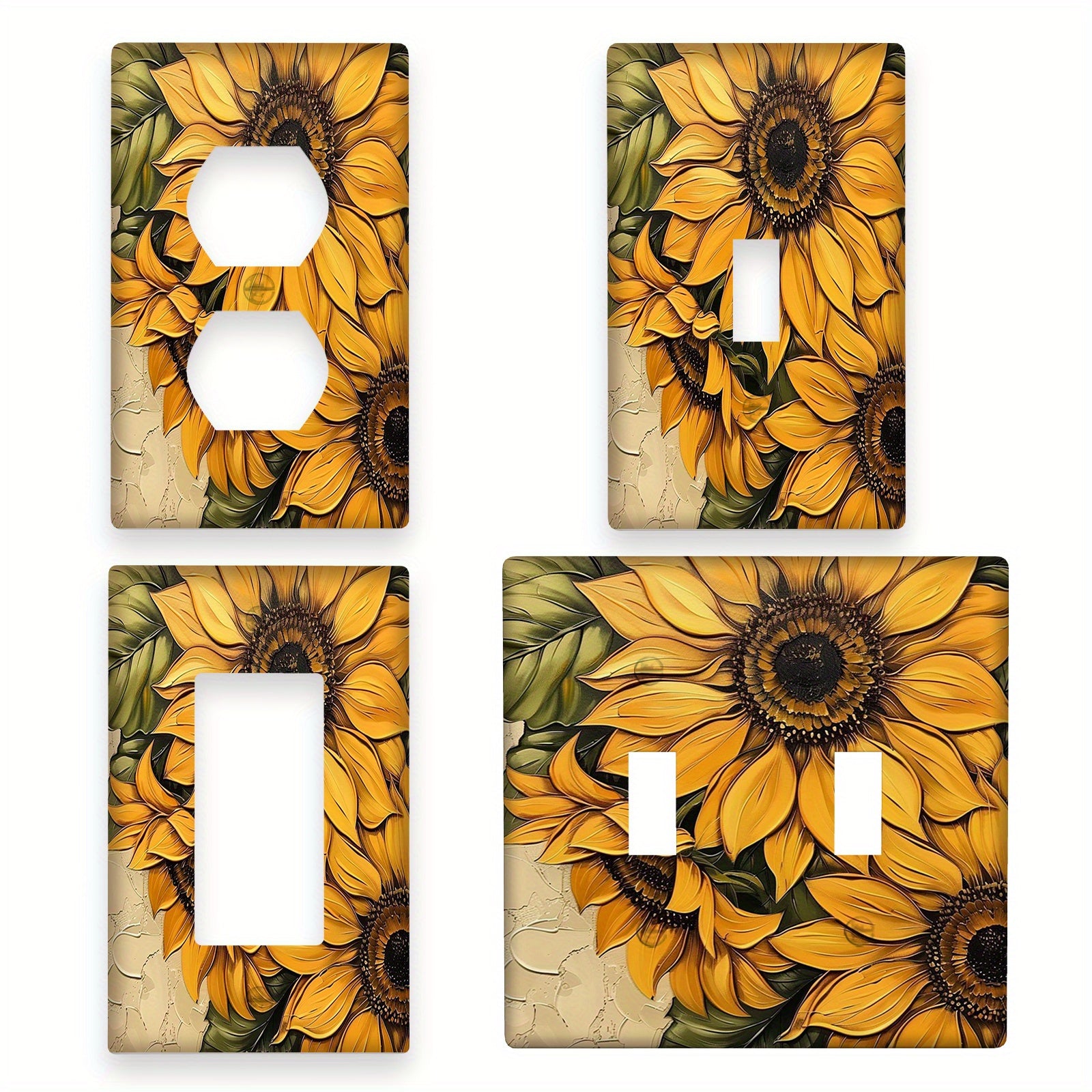 Sunflower Wall Plate Decorative Wall Decor for Bedrooms and Kitchens No Power Needed