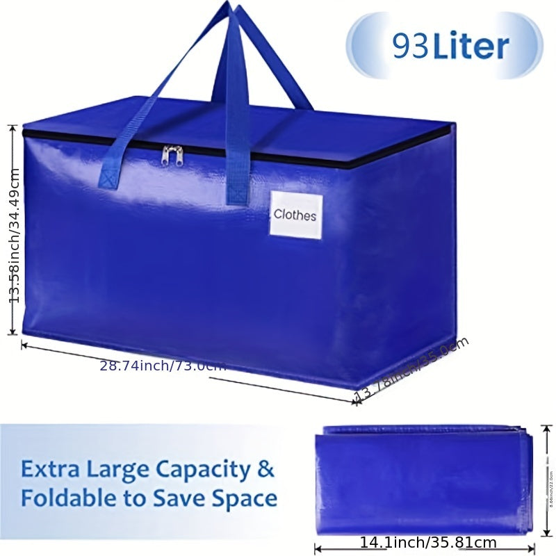 Набор из 4 переносных сумок с прочными ручками и крепкими молниями, сумки для хранения для компактного хранения, переезда и организации, складные сумки для экономии пространства для упаковочных материалов.