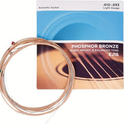 Phosphor Bronze Guitar Strings Yellow Custom Light 11-52 for Acoustic Guitars
