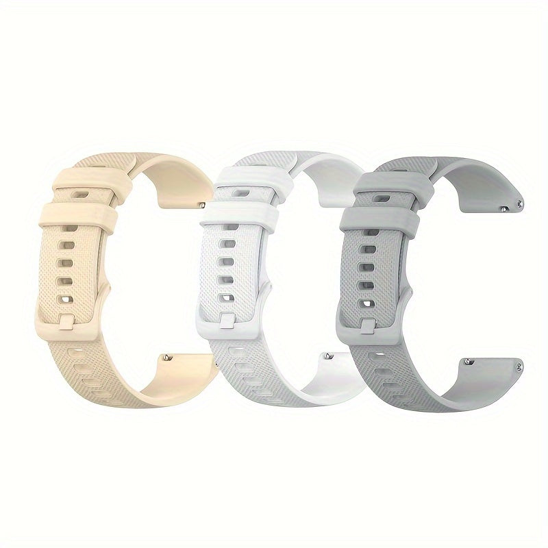 3pcs Silicone Watch Bands Compatible with Garmin Venu Vivoactive Vivomove Forerunner 18mm 22mm