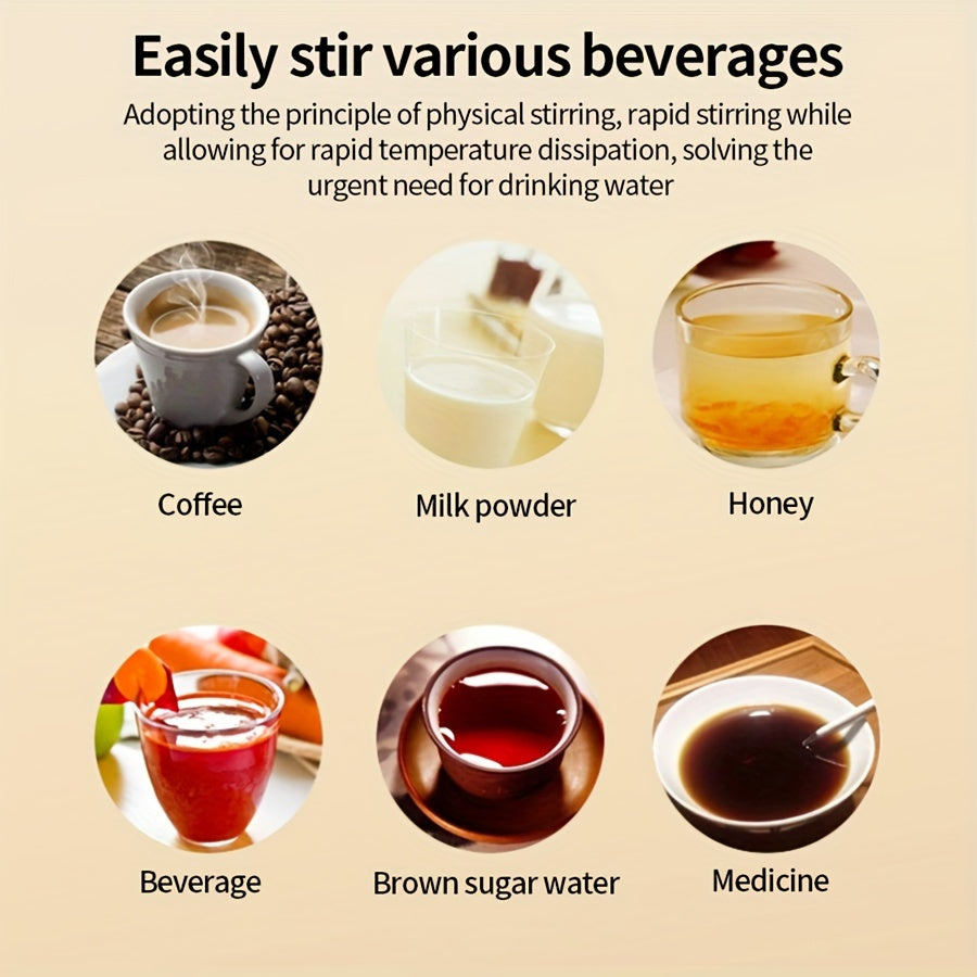 Electric Mixing Cup with LCD Display, Rechargeable, 5000 RPM Motor