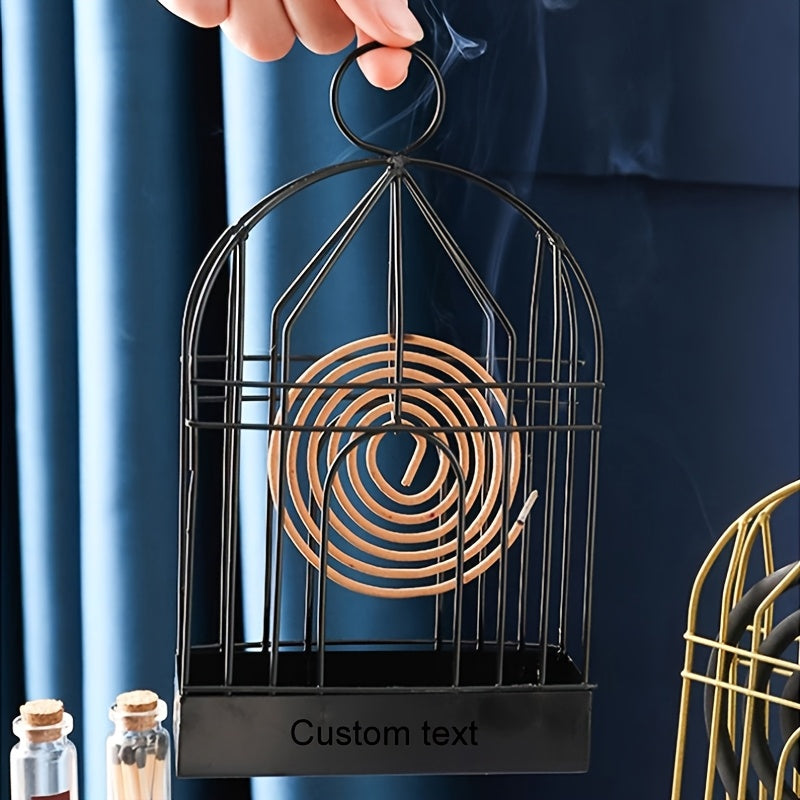 Metal Mosquito Coil Holder | Portable Outdoor Indoor Birdcage Design