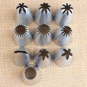 Stainless Steel Icing Piping Tips Set 10pcs Cake Decorating Nozzles for Cupcakes