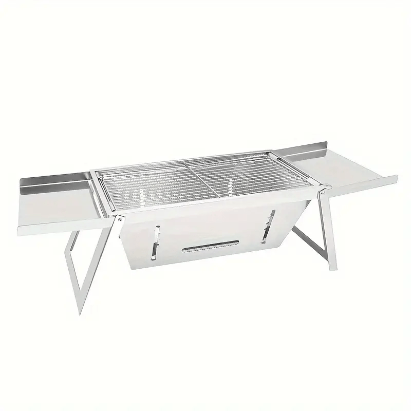 Sayohat, piknik va oilaviy tadbirlar uchun portativ zanglamaydigan po'latdan yasalgan yig'iladigan BBQ grill